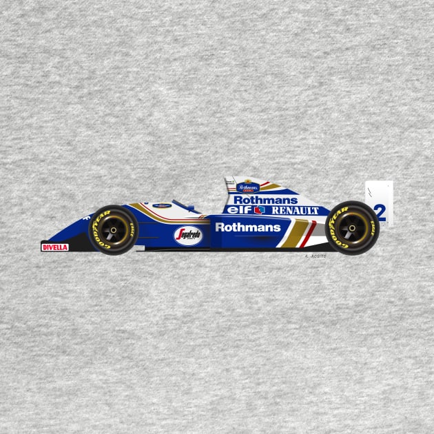 Ayrton Senna's Williams Renault FW16 Illustration by Burro Wheel